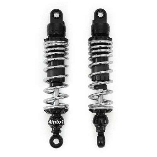 Adjustable Black & Chrome Performance CNC Shocks - Eye / Eye - 310-320mm