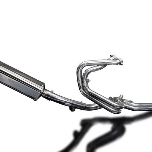 Delkevic Full 4-1 Exhaust System 17" Stubby Tri-Oval Muffler - Honda VFR800