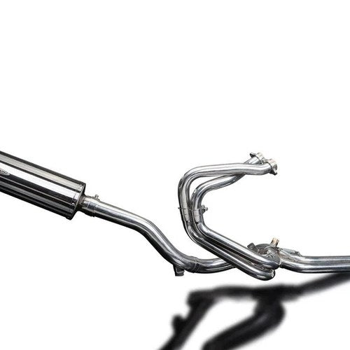 Delkevic Full 4-1 Exhaust System High Mount Stubby 14" Oval Muffler Honda VFR800