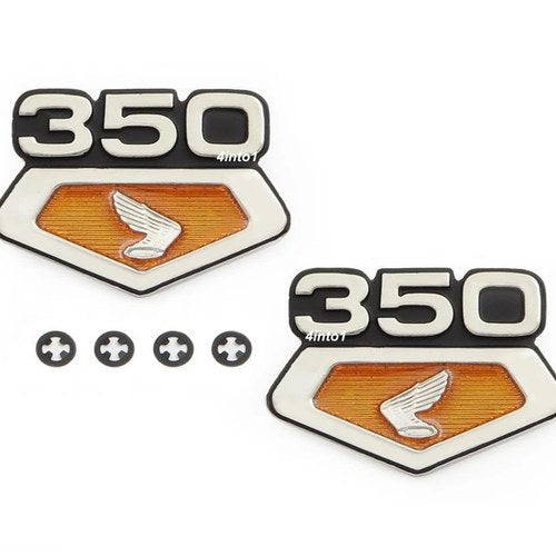 New Side Cover Emblems Left & Right Honda CB350 CL350 Twins 1971 Metal Badge