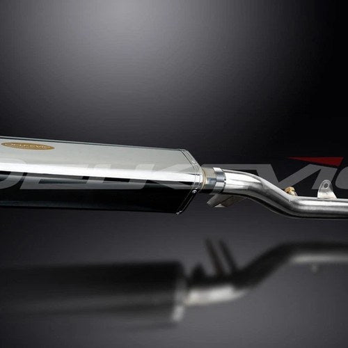 Delkevic 17" Stainless Tri-Oval Muffler - Honda NT700V Deauville - 06-15 Exhaust