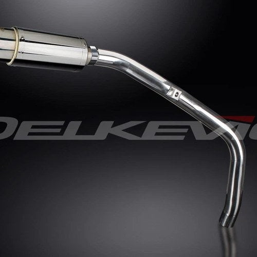 Delkevic 8" Stainless Steel round Muffler - Honda CBR600RR - 2003-2004 Exhaust