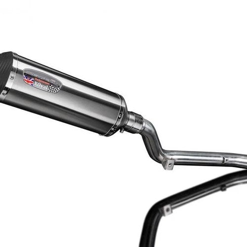 Delkevic 13.5" Stainless X-Oval Slip-On Exhaust Muffler - Suzuki DR-Z400S 00-23