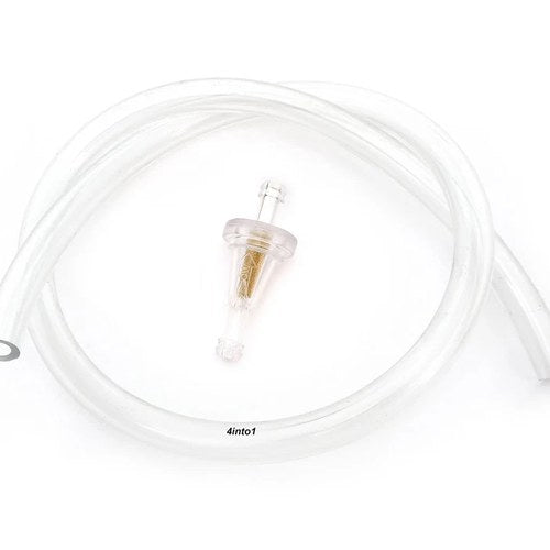 1/4" 6mm Clear Motorcycle Fuel Line & Clear Filter Set