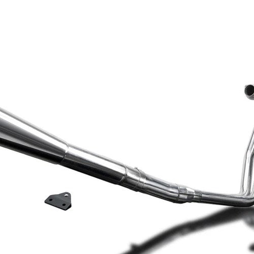 Delkevic Complete 2-1 Stainless Exhaust Megaphone Muffler - Yamaha XS650SE 78-85