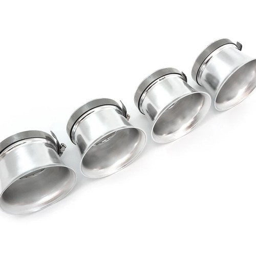 4 Silver Motorcycle Shorty Velocity Stacks - 54mm - Honda CB900 CB1000 CB1100