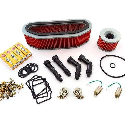 Deluxe Tune Up Kit - Plugs Caps Oil / Air Filter Carb Kits - Honda CB750K 72-76