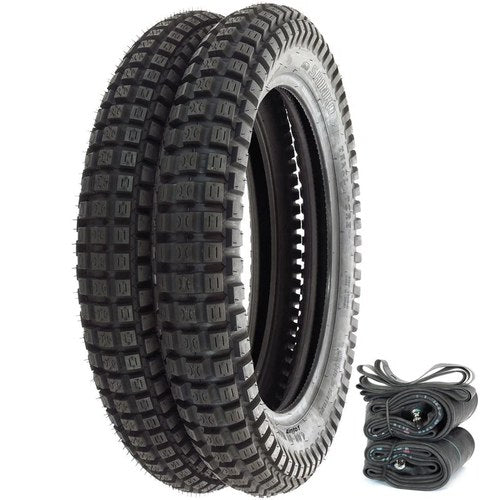 Shinko SR241 Trail Tire Set - Honda CL100K CL160 - Tires Tubes and Rim Strips