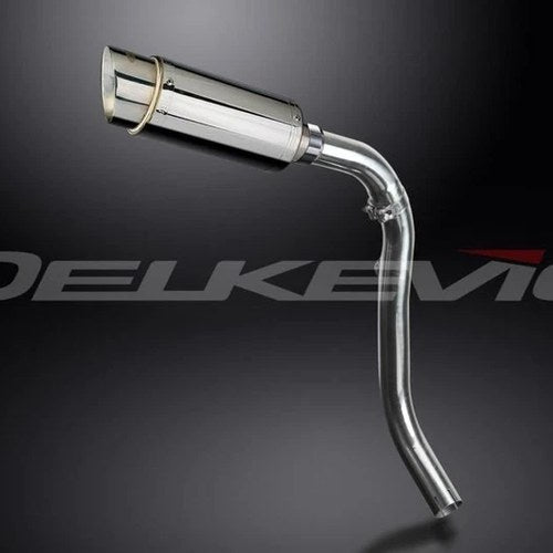Delkevic 8" Stainless Steel Round Muffler Slip On - Honda CBR1000RR 2006-2007