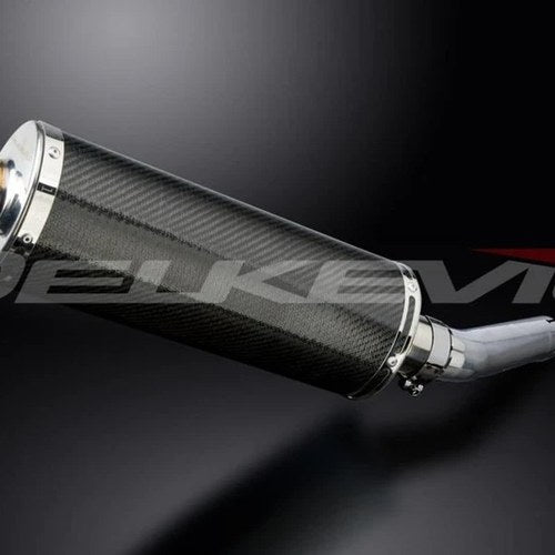 Delkevic 14" Carbon Fiber Oval Muffler Slip On - Honda CBR600 1991-1994