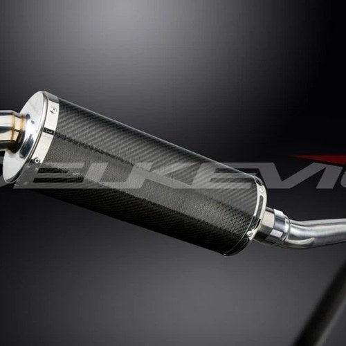 Delkevic 14" Carbon Fiber Oval Muffler Slip On - Honda CBR250R 2011-2014