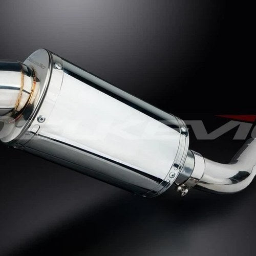 Delkevic 9" Stainless Oval Muffler Slip On - Honda VFR800F Interceptor 2014-2015