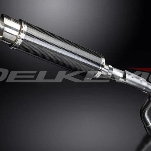 Delkevic 14" Carbon Fiber Round Muffler Slip On - Honda 599 CB600F
