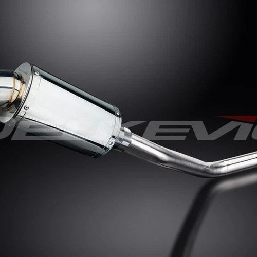 Delkevic 9" Stainless Oval Slip On Muffler - Suzuki GSX-R600 2006-2007 Exhaust