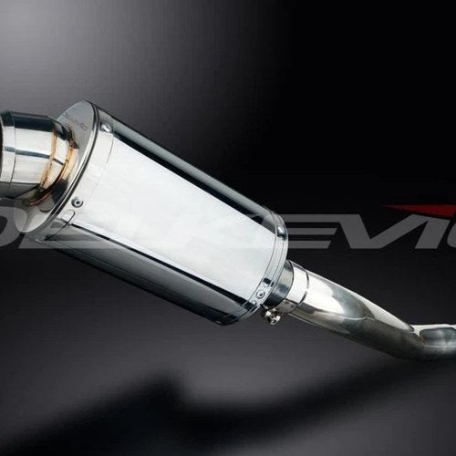 Delkevic 9" Stainless Oval Muffler - Yamaha TDM850 1991-2001 Exhaust