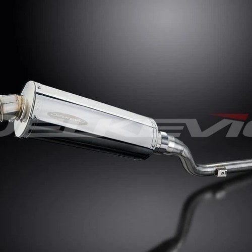 Delkevic 14" Stainless Steel Oval Stubby Muffler - Yamaha XT225 Serow 1986-2007