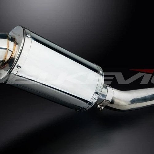 Delkevic 9" Stainless Oval Slip On Muffler - Yamaha FZR600 4JH 1995-1999 Exhaust