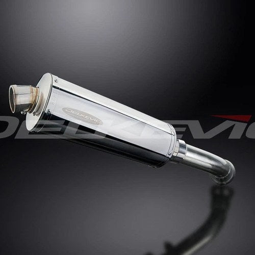 Delkevic 14" Stainless Steel Oval Stubby Muffler - BMW K1200S - 05-08 Exhaust
