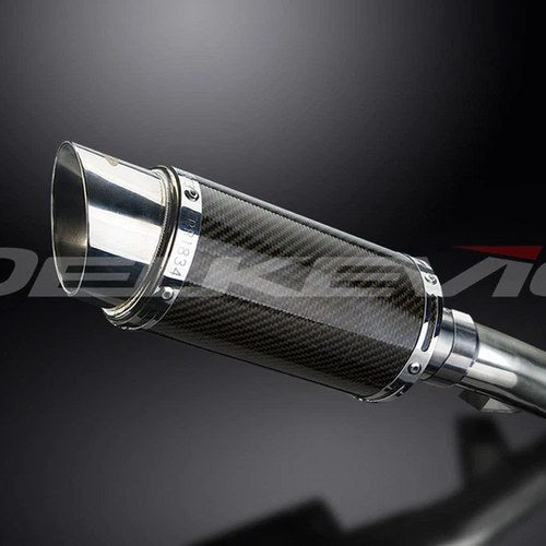 Delkevic 8" Carbon Fiber Round Muffler - Honda NC700D Integra - 12-13 Exhaust