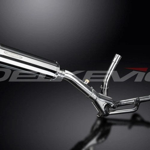 Delkevic 14" Stainless Round Muffler - Suzuki DL650 V-Strom - 2004-2011 Exhasut