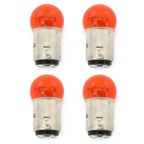 Set of 4 Mini 1157 Turn Signal Bulbs - Dual Filament - Amber