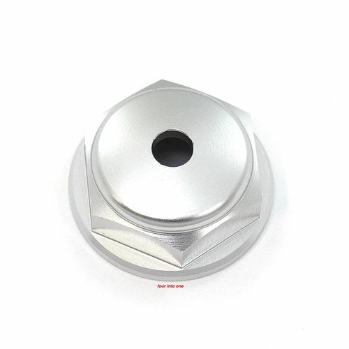 TTR400 Anodized Aluminum Honda Steering Stem Nut - Silver - Breather Hole