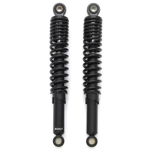 Black Rear Shocks - Eye To Eye - 335mm / 13 1/8" - Honda Kawasaki Yamaha Suzuki