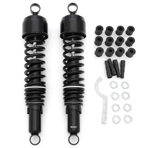 Black Performance Rear Motorcycle Dual Spring Shocks 365mm 14 3/8" Honda GL1200