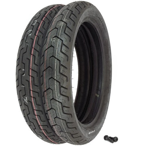 Dunlop D404 Tire Set - Honda FT500 CB750F 81-82 CB900F Cbx 79-80 - With Valves