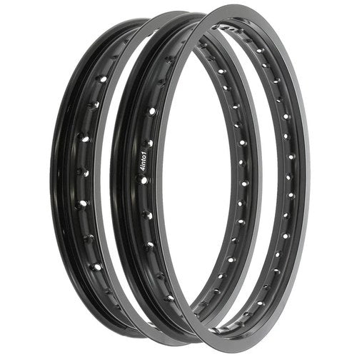 Rising Sun Black Aluminum Rim Set - Honda CB125TT - 1990