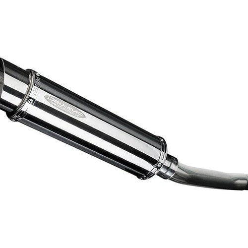 Delkevic 14" Stainless Slip-On Round Muffler - Suzuki GS500E/F - 89-02 Exhaust