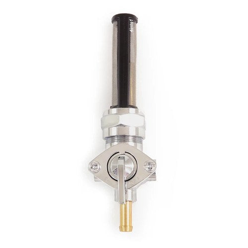 Chrome Petcock Fuel Valve Straight Down Outlet Spigot 22mm Harley Davidson 75-up