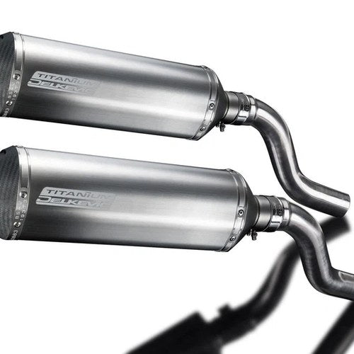 Delkevic 13.5" Titanium X-Oval Mufflers - Kawasaki Ninja 1000 - 11-19 Exhaust