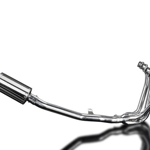 Delkevic Full 4-1 Header 9" Stainless Oval Muffler Kawasaki ZRX1100 / 1200 99-05