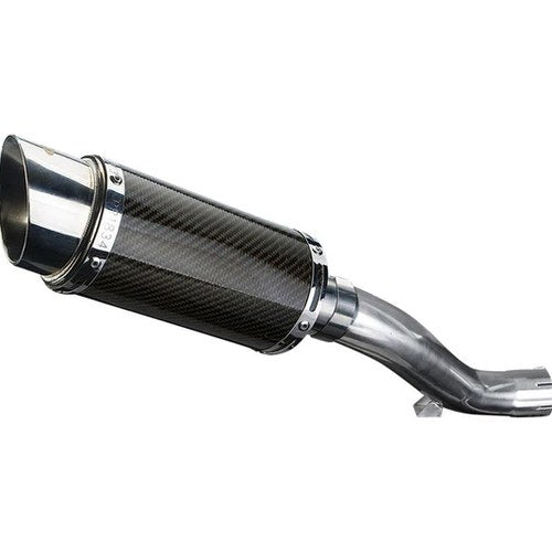 Delkevic Mini 8" Carbon Fiber Round Muffler - Honda VFR1200X - 2012-2017 Exhaust