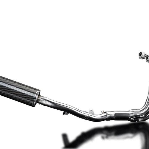 Delkevic Full 4-1 Exhaust 14" Carbon Oval Muffler Honda CB1100A - 13-14