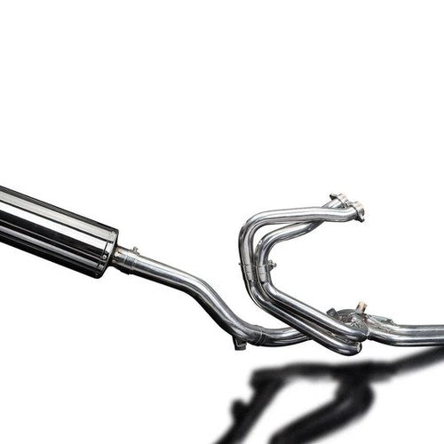 Delkevic Full 4-1 Exhaust System High Mount 18" Oval Muffler - Honda VFR800