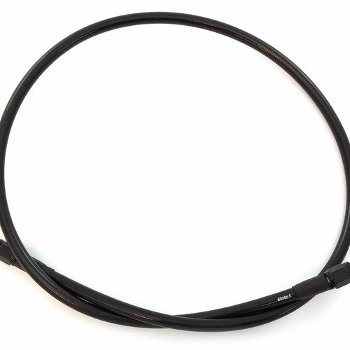 AN3 Black Stainless Steel Braided Brake Line - Zinc Plated Ends - 35"