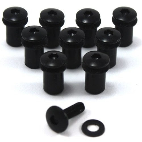 Aprilia Rsvr RS RSV4 Black m4 Wind Screen Screws Bolts Fixings Well Nuts Kit x10