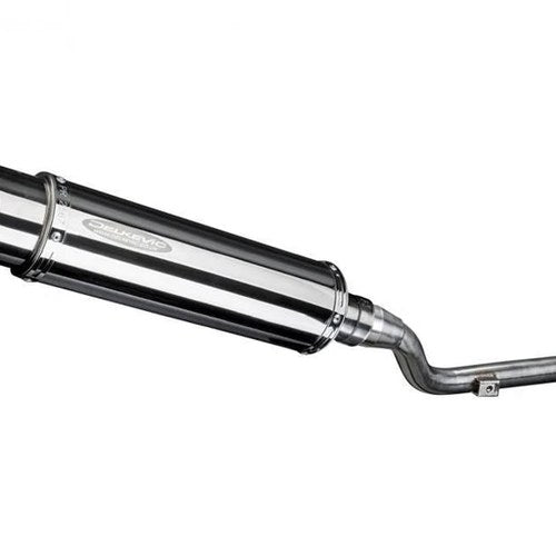 Delkevic 14" Stainless Round Slip-On Exhaust Muffler - Yamaha XT225 Serow 86-07