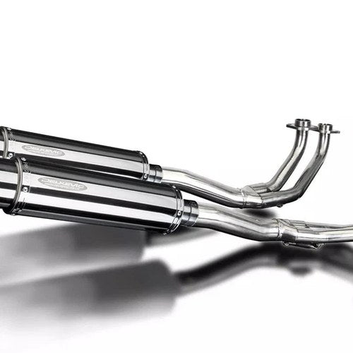 Delkevic Full 4-2 System 14" Stainless Round Exhaust Honda GL1100 Goldwing 80-83