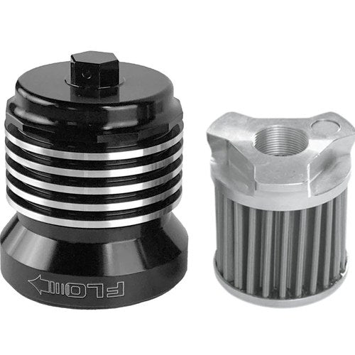 PC Racing High Flow Reusable Black Stainless Steel Oil Filter Motorcycle Offroad