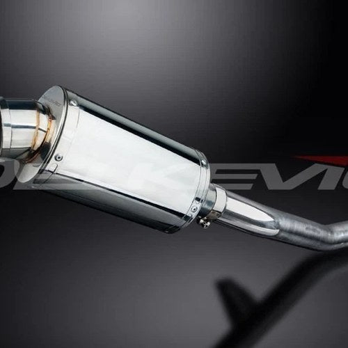 Delkevic 9" Stainless Oval Muffler - Kawasaki Concours 14 GTR1400 08-21 Exhaust