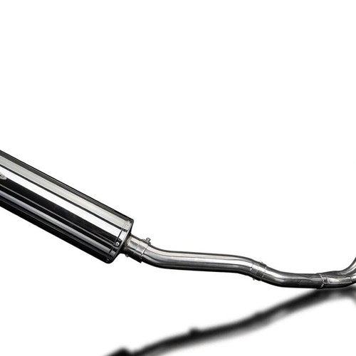 Delkevic Full 2-1 Stainless Exhaust 18" Muffler - Kawasaki Ninja 500R 1987-2009