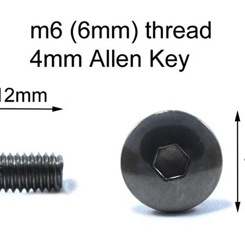 1x Stainless Fairing m6 x 12mm Pan Mushroom Button Dome Large Head Bolt