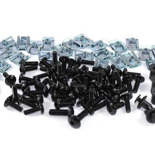Triumph Daytona 600 650 Black Aluminium Fairing & Screen Bolt Clip Screw Kit