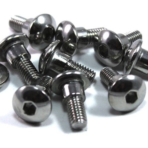 10x Suzuki m6 Stainless Fairing Mudguard Bolts + 6mm Shoulder Step 09139-06107