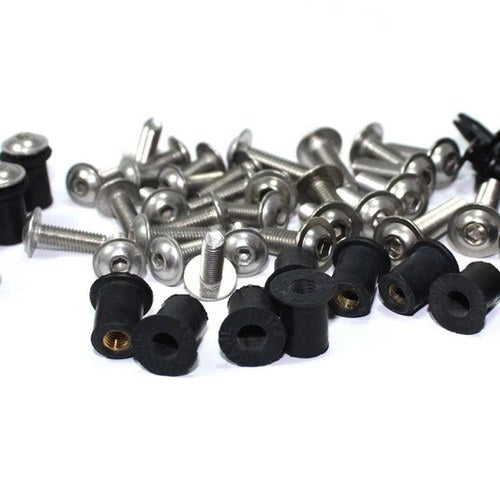 Kawasaki Ninja ZX-10R 2020+ Fairing & Screen Bolt Wellnut Stainless Fixings Kit