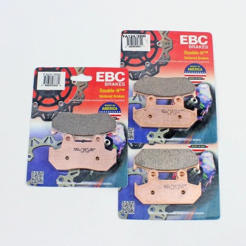 Ebc HH Sintered Brake Pad Set for 1988-00 Honda GL1500 Goldwing Front Rear 3 Pr