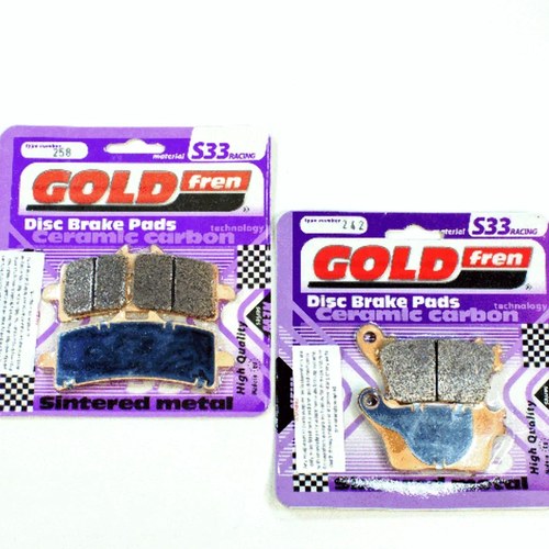 Brake Pad Set Racing GoldFren 3 Pair F/R S33-258x2 S33-242 Ebc FA447HH / FA436